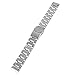 Hstrap Silver/Black Stainless Steel Watch Bands Brushed Finish Watch Strap 18mm/20mm/22mm/24mm Double Buckle Bracelet