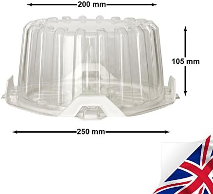 Plastic Disposable Clear BOX Round [cm] 25x10,5 (10)