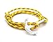 VIRGINSTONE Silver Anchor Bracelets on Colorful Nylon Ropes