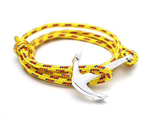 VIRGINSTONE-Silver-Anchor-Bracelets-on-Colorful-Nylon-Ropes VIRGINSTONE-Silver-Anchor-Bracelets-on-Colorful-Nylon-Ropes