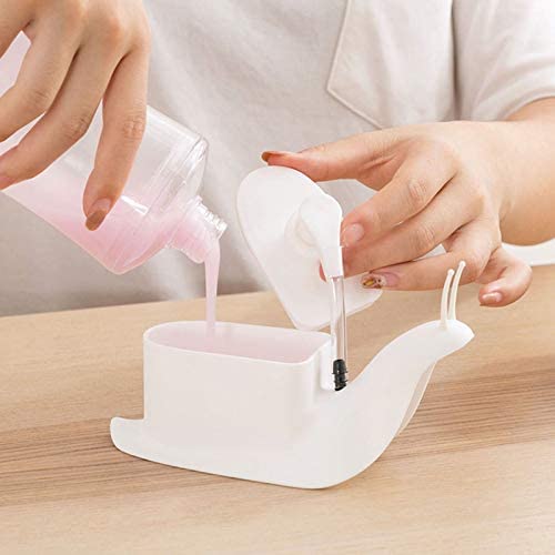 Snail Soap Dispenser Cute Liquid Soap Pump Dispenser Creative Hand Sanitizer Bottle for Kitchen Bathroom Toilet Hotel Office Restaurant Great Gift for Festival Birthday for Mother Girlfriend 120ML