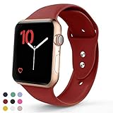 VATI Sport Band Compatible with Apple Watch Band 40mm 44mm 42mm 38mm, Soft Silicone Sport Strap Replacement Bands Compatible with iWatch Apple Watch Series 4, Series 3/2/1 S/M M/L