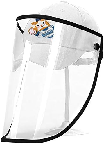 横浜denaベイスターズ野球帽 キャップ 帽子 スポーツ アンチスピッティング保護帽子 保護シールド 透明シールド 調整可能 フェイスガード 日焼け止め帽子 買取