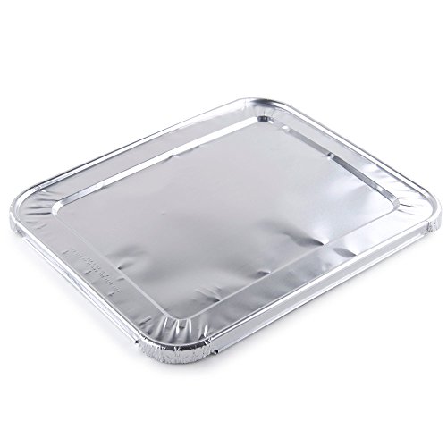 Aluminum Foil Lids for Aluminum Steam Table Pans, Fits Half-Size Pans (1 Bags of 20)