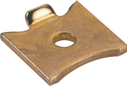 HARDWARE FOR YOU LTD PACK OF 10 BRASS FINISH SHELF SUPPORT STUD FOR RAISED BOOKCASE STRIP