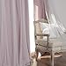 Best Home Fashion Mix & Match Tulle Sheer Lace & Blackout Curtain Set - Antique Bronze Grommet Top - Dusty Pink - 52