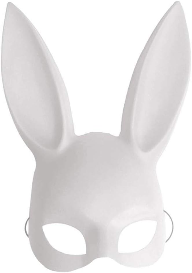 SDGDFXCHN Halloween Cosplay Bunny Mask Halloween Party Costume Ball Bunny Ear Mask