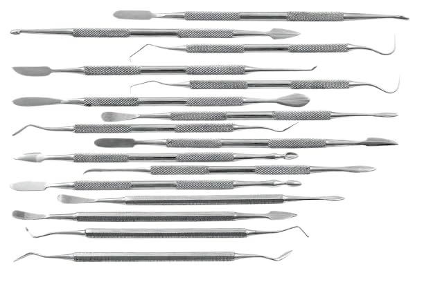 Professional 16-Piece Stainless Steel Wax Carving Tools, Double Ended, Dental Sculpting and Clay Modelling Instruments