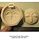 #0044 - Flexible FG Silicone Press Mold of a Doll Face Cab (Round Sun, Moon) - Handmade