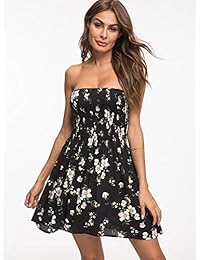 Vestido de verano para dama, sin tirantes