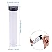 BENECREAT 30 Pack 0.85oz Clear Plastic Tube Bead Containers Liquid Containers with Black Screw-Top Lid & Cylindrical Bottom, Easy to Stand and Place (Diameter 0.78