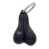 United Pacific 78011 2-1/2" Small Ball Novelty Key Chain - Black