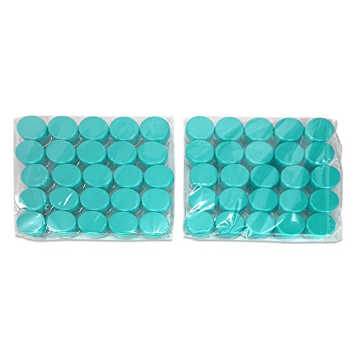 (Quantity: 200 Pieces) Beauticom 5G/5ML Round Clear Jars with TEAL Sky Blue Lids for Scrubs, Oils, Toner, Salves, Creams, Lotions, Makeup Samples, Lip Balms - BPA Free