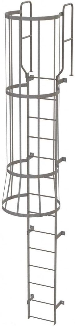Best Fixed Ladder W Safety Cage Steel 13 Ft