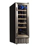 EdgeStar CWR181SZ 12 Inch Wide 18 Bottle Built-In Wine Cooler - Black/Stainless Steel