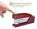 Bostitch Office Injoy Spring-Powered Compact Stapler - Red (1511), plastic-half strip
