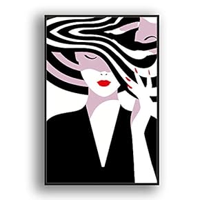 Framed Canvas Wall Art for Living Room, Bedroom Fashion Girl Canvas Prints for Modern Home Decoration Ready to Hang - 24"x36" inches