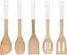 Now Designs Bamboo Utensils, Set of 5, White