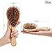 CHOSIN Wooden Paddle Hair Brush + Mini Travel Brush Natural Wood Bristles Detangling Hairbrush for Women Mens and Kids Removing Knots Smoothing Hair and Improve Hair Texture