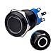 Ulincos Momentary Pushbutton Switch U19C3 1NO1NC Black Metal Shell with 12V White LED Ring Suitable for 19mm 3/4