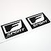 2x Matte Black F-Sport Logo ABS Badge Side Fender Marker Emblem OEM Small Size (Fender)