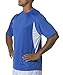 A4 Men’s Cooling Performance Color Block Short Sleeve Crew, Royal/White, Large