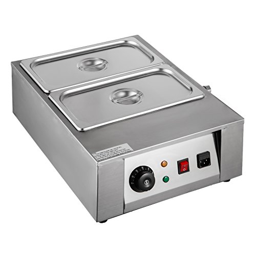 VEVOR 1KW Electric Chocolate Melting Pot Machine 2 Tanks 17.6lbs Capacity Commercial Home Electric Chocolate Heater Double Boiler Electric Chocolate Melter (2 Tanks)