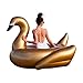 Freedom Floaty Giant Gold Swan Inflatable Pool Float with Rapid Valves
