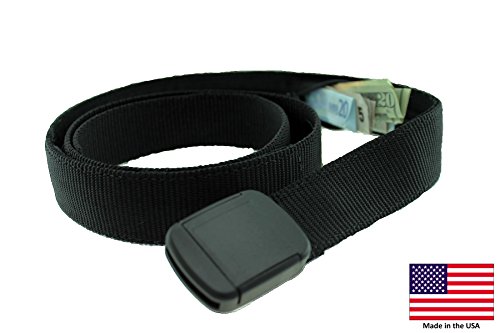 Hiker Money Belt Made in USA by Thomas Bates (Black)