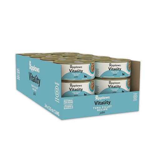 Applaws Vitality Tuna Fillet Paté Wet Cat Food 24-Pack 5.5 oz Cans