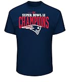 NFL New England Patriots Men's Super Bowl LI Icon Challenge Tee, Medium, Athletic Navy