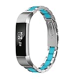 Greeninsync Fitbit Alta and Alta HR Metal Bands, Special Pattern Fitbit Alta Stainless Steel Replacement Accessory Band Wristband Small/Large for Alta Fitness Tracker Boys Girls Men Women