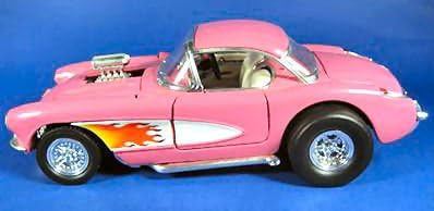 Road Legends Pink 1957 Chevrolet Corvette Gasser, 1:18 Scale
