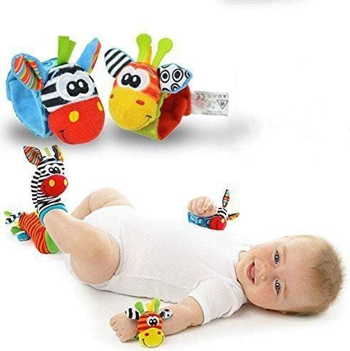 2 Paires Unisexe Des Animaux Mains Douces Pieds Decouverte Du Developpement Jouets Cadeaux Pour Bebe Fille Nouveau Ne Infant Bebe Pied Chaussettes Bandes De Poignet Hochets Jouets Jeux Et Jouets Jouets D Eveil Et