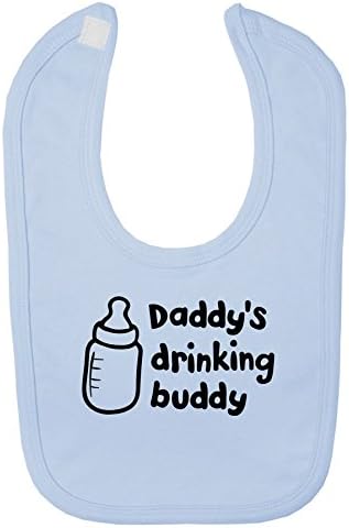 Daddy's Drinking Buddy Velcro Fastening Baby Bib (Sky Blue)