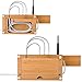 Uncle Jack Charging Dock Airpods Apple Watch Stand Bamboo Wood Charging Station Desk Organization Compatible with AirPods/Apple Watch/iPhone