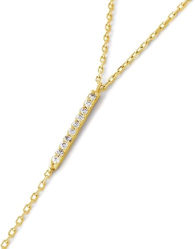 Amazon ネックレス レディース スワロフスキー Pluster Y字 ロング シルバー925 純銀製 ゴールド チェーン 50cm長さ調整可 ギフトボックスセット ジルコニア ジュエリー 通販