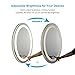 CO-Z Oval LED Lighted Bathroom Mirror, Modern Touch Dimmable Wall Mirror with Dimmer and Lights, Wall Mounted Fogless Backlit Lighted Makeup Vanity Mirror Over Cosmetic Bathroom Sink