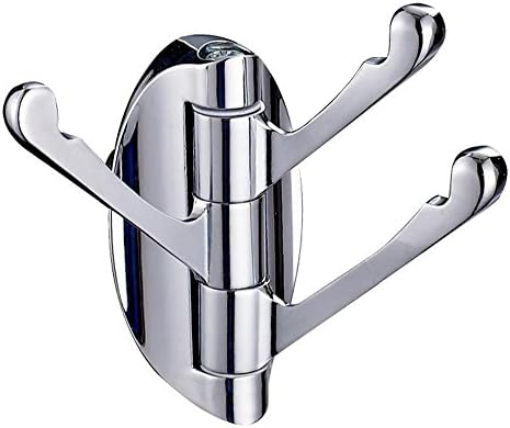 MOTINE Solid Metal Folding Swivel Hook Heavy Duty Brushed Nickel Coat Hook with Multi Three Foldable Arms Towel/Clothes Hanger for Bathroom Kitchen Garage