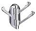 YCHY SOLID METAL Swivel Hook Heavy Duty Folding Swing Arm Triple Coat Hook with Multi Three Foldable Arms Towel/Clothes Hanger for Bathroom Kitchen Garage Wall Mount Brushed Nickel (silver)