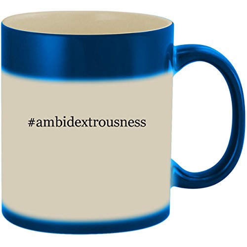 #ambidextrousness - 11oz Ceramic Color Changing Heat Sensitive Coffee Mug Cup, Blue