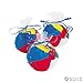 Fun Express - Beach Ball Shaped Cello Bags (dz) - Party Supplies - Bags - Cellophane Bags - 12 Pieces