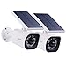 BNT Solar Lights Outdoor Security Super Bright LED Led Flood Lights with Motion Sensor,800Lm Waterproof Solar Power Charging, Adjustable Head for Garage Yard, Wall Porch,Pack of 2,White