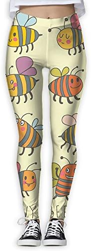 Hard Working Bees Yoga Pants For Women Petite Length Fitness Power Flex Yoga Pants Leggings Nice Looking Yoga Pants Tummy Control Workout