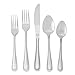 Flatware 20-Piece Set - Stainless Steel Cutlery - Dinnerware with Custom Beaded Design and Polished Finish - Service for 4 - by Collinear Home