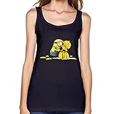 ZIYUAN Women's Minion Banana Tank Top XL Black