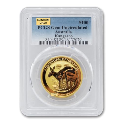 1987 AU to Present 1oz Australian Gold Kangaroo GemUnc (Random Year) $100 Gem Unc. PCGS