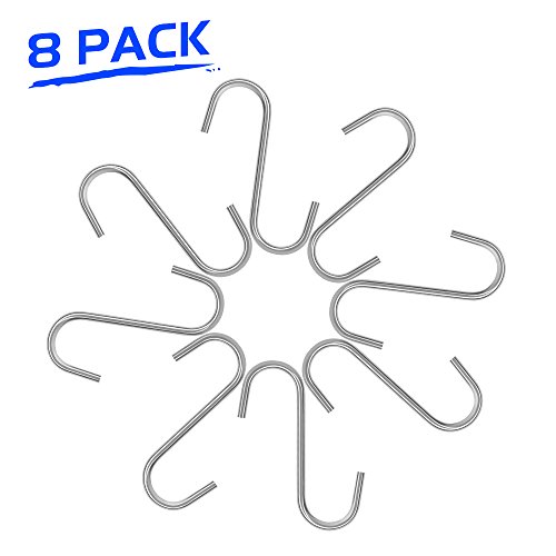 image for LuckIn S Hooks Stainless Steel S Shaped Hooks Heavy Duty Hanger Hook f
