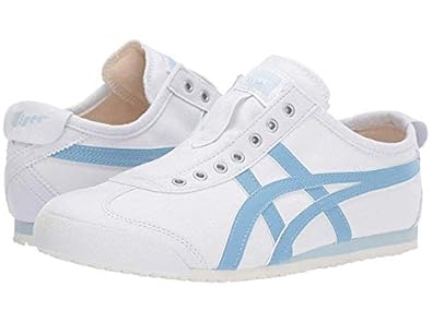Amazon Com Onitsuka Tiger Women S Mexico 66 Slip On White Blue