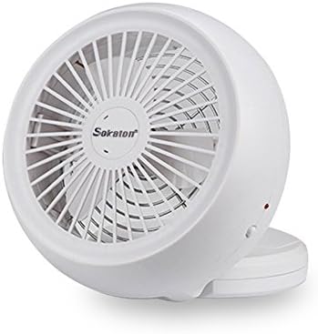 Sokaton Portable Fan Mini Rechargeable USB Desktop Fan Battery Operated Tabletop Fans for Room Office Outdoor Travel Camping Car (White)